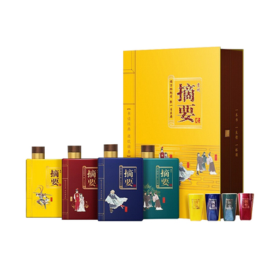 摘要酒53度四大名著4瓶礼盒装