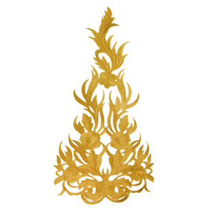 大号金银线刺绣祥云花纹胸花领花晚礼服巴洛克东南亚图腾刺绣烫花