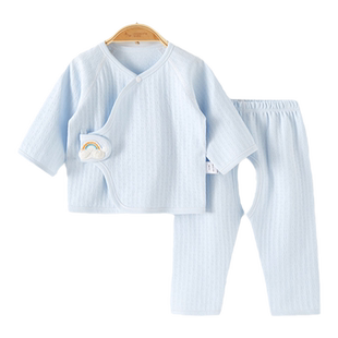 新生婴儿衣服春秋打底0内衣3月分体初生薄款秋衣纯棉宝宝内衣套装