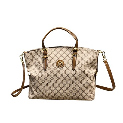 香港品牌复古时尚印花托特包