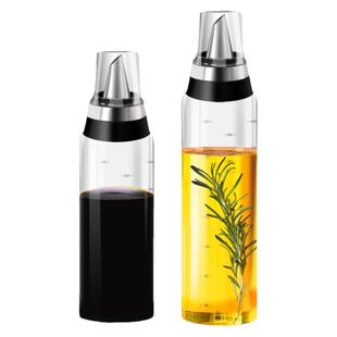 油壶防漏玻璃油瓶家用不锈钢嘴大号调味料酱香油小醋瓶罐厨房用品