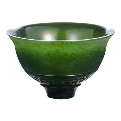 物典大家青莲和田玉压手杯