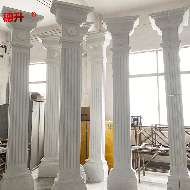 实力厂家供应GRG方形罗马柱来图来样加工异型雕花圆形罗马柱