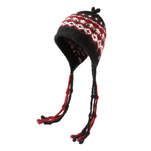 CACUSS费尔岛风针织帽子女冬季保暖显脸小毛线帽含羊毛护耳雷锋帽