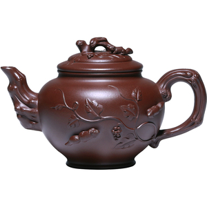 和泥有缘松鼠葡萄十头套组茶壶