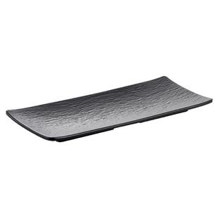 凯柏雅密胺长方形盘子仿瓷黑色烧烤餐盘塑料小吃盘火锅烤肉盘商用