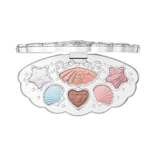 花知晓贝壳珍珠系列六色眼影盘天鹅芭蕾哑光腮红高光膏修容一体盘