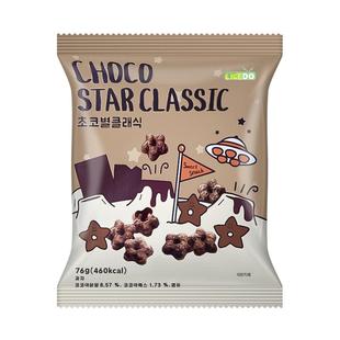 韩国进口涞可草莓味五角星甜甜圈巧克力膨化儿童休闲食品零食小吃