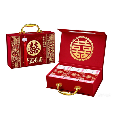 结婚高档手提礼金箱彩礼钱盒子
