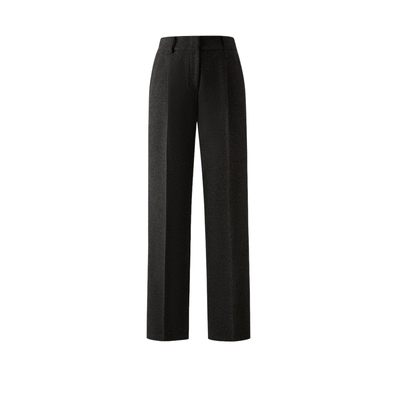 PRICH时尚气质针织呢提花西装裤冬季新款挺括直筒宽松长裤女