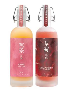 糯言米酒芭乐草莓米酒500ml