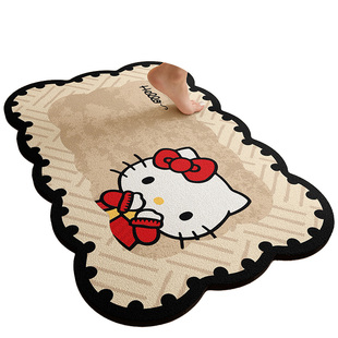 浴室地垫2026新款洗手池厕所门口卡通通用吸水防滑硅藻泥家用脚垫