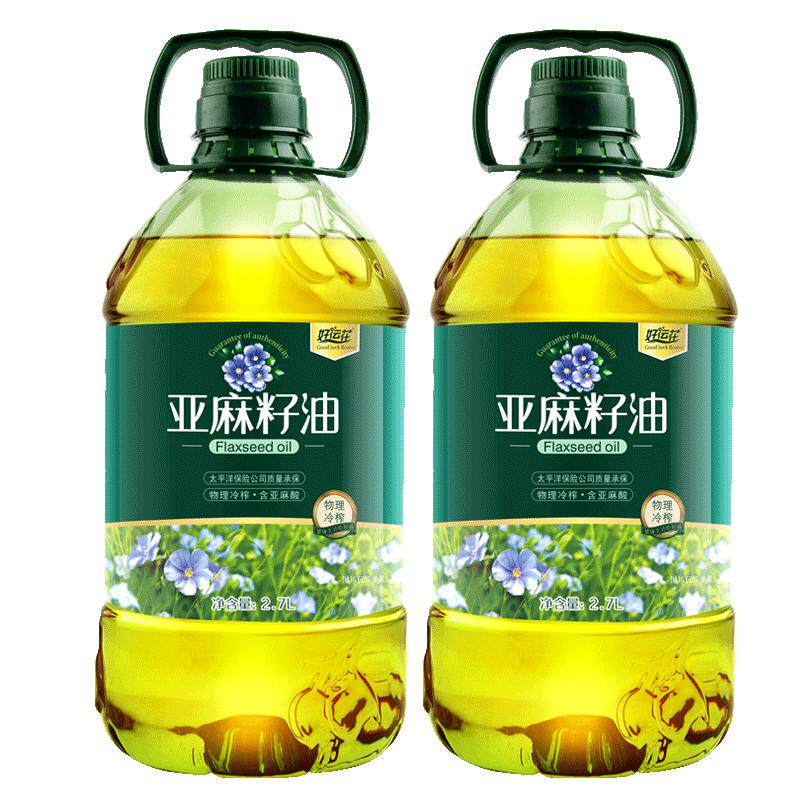 冷榨一级亚麻籽油炒菜油5斤