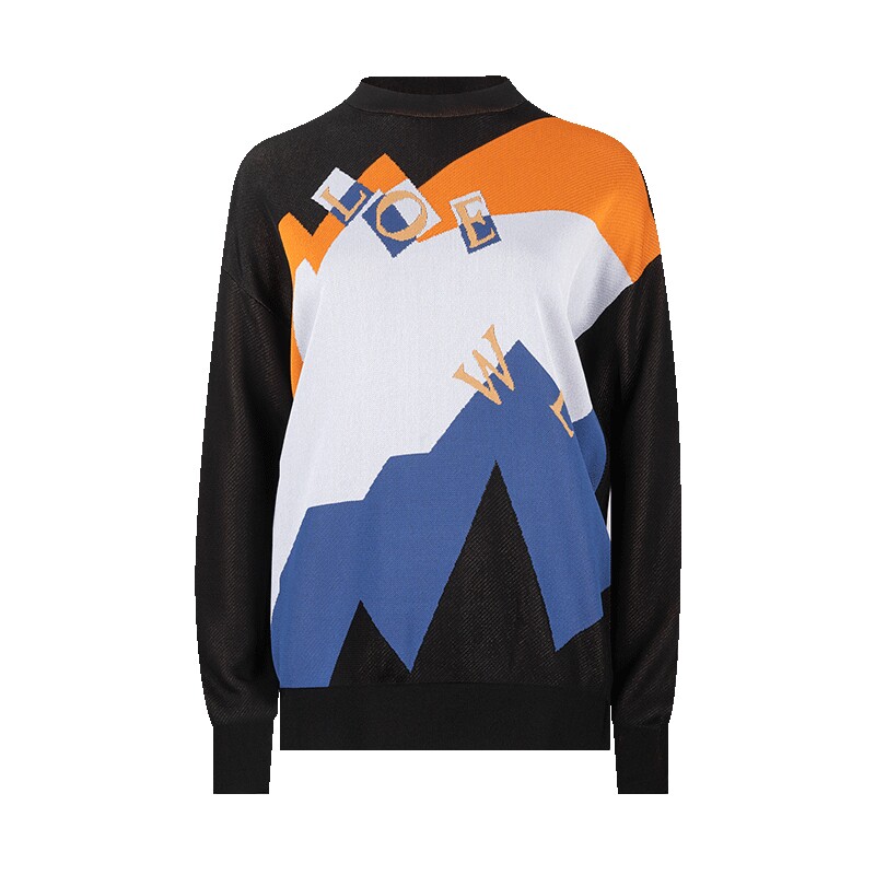 LOEWE女经典logo拼色套头衫女士