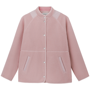 孙文秀studio火炉子秋冬季新款立领摇粒绒一体绒休闲百搭短款外套