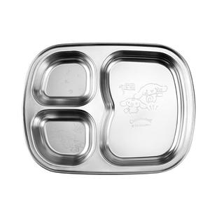 游器物三丽鸥304不锈钢卡通分格餐盘盘子不锈钢盘餐具家用儿童