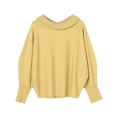 组曲简约气质温柔适宜前后可穿光滑弹力卷领针织衫女ONWARD