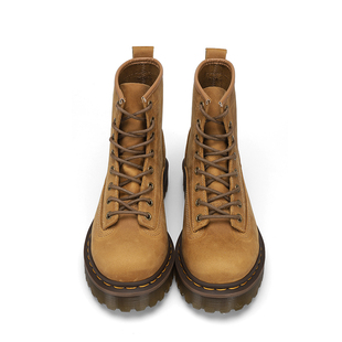 疯家自制 短脸靴男复古马丁靴女厚底大黄靴户外沙漠靴子工装靴子