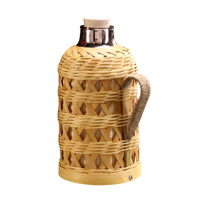 热水瓶外壳竹编保温壶老式木塞开水瓶暖壶大暖瓶茶室茶瓶热水暖壶