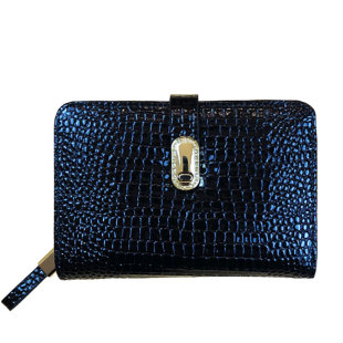 钱包女短款真皮高级感多功能折叠卡包2025新款鳄鱼纹大容量零钱包
