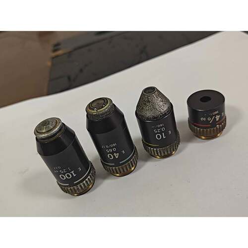 尼康显微镜物镜一套 E4 E10 E40 E100议价