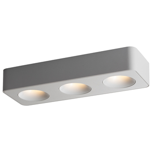 麦丹妮 防眩超薄明装led斗胆射灯客厅卧室无主灯三头方形吸顶筒灯