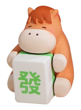 卡通薪马福运系列摆件盲盒小玩偶
