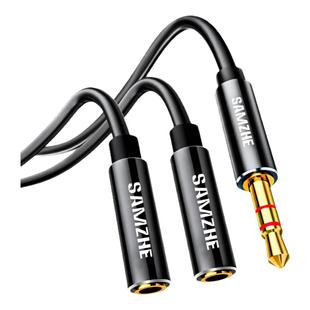 山泽aux音频线一分二3.5mm耳机分线器公转母耳机音响一拖二延长线