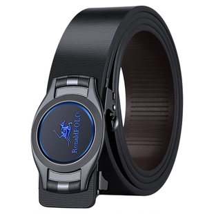 保罗正品皮带男士真皮无牙内穿不漏尾自动扣腰带休闲时尚男款裤带