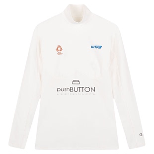 pushBUTTON春季新款高领印花女士T恤衫长袖T恤银泰百货 301604