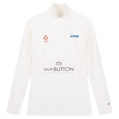 pushBUTTON春季新款高领印花女士T恤衫长袖T恤银泰百货 301604