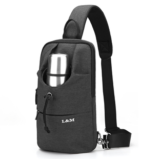品牌单肩包男款斜挎包男士通勤背包日常骑行包大容量胸包2026新款