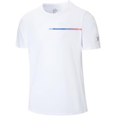 特步圆领短袖T恤男士新款夏季透气半袖跑步运动上衣976329010177