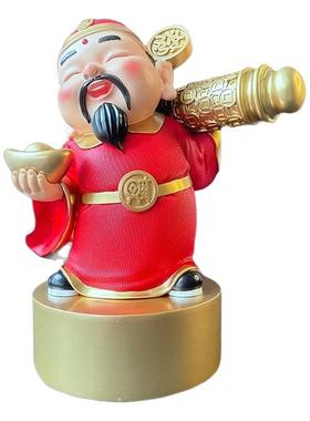 躺赚财神爷摆件招财2025新款公司店铺收银台前台装饰开业乔迁礼物