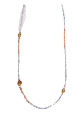 原创设计海蓝宝太阳石国风项链