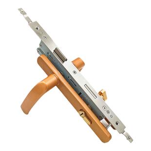 断桥铝平开纱门多点锁铝合金门带钥匙双面把手锁8529锁体执手面板