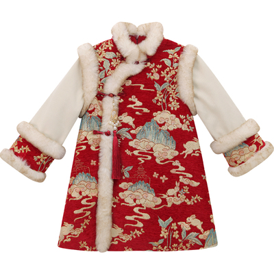 【瑶瑶玉兔】喜庆国风旗袍拜年服