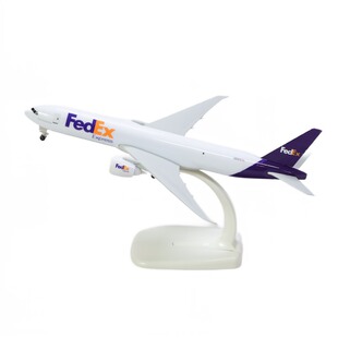 联邦国际快递 Fedex 波音 B777 合金 仿真 货机 飞机模型 20cm