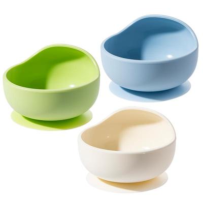 如山儿童辅食碗硅胶防洒吸盘碗