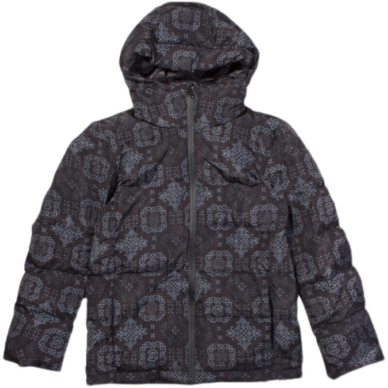 CLOT丝绸龙纹休闲羽绒服棉服外套