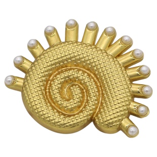 海洋元素海螺金属点珍珠纽扣小香风毛衣西装上衣扣子装饰钮扣30mm