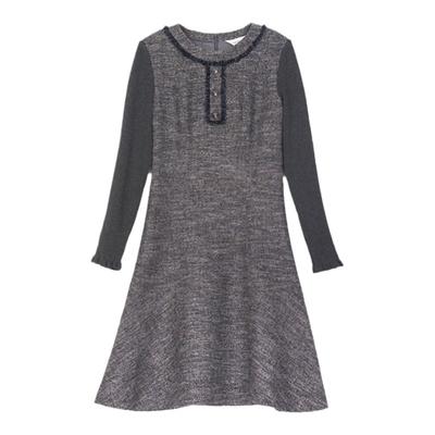 诗梦女装秋冬圆领长袖连衣裙