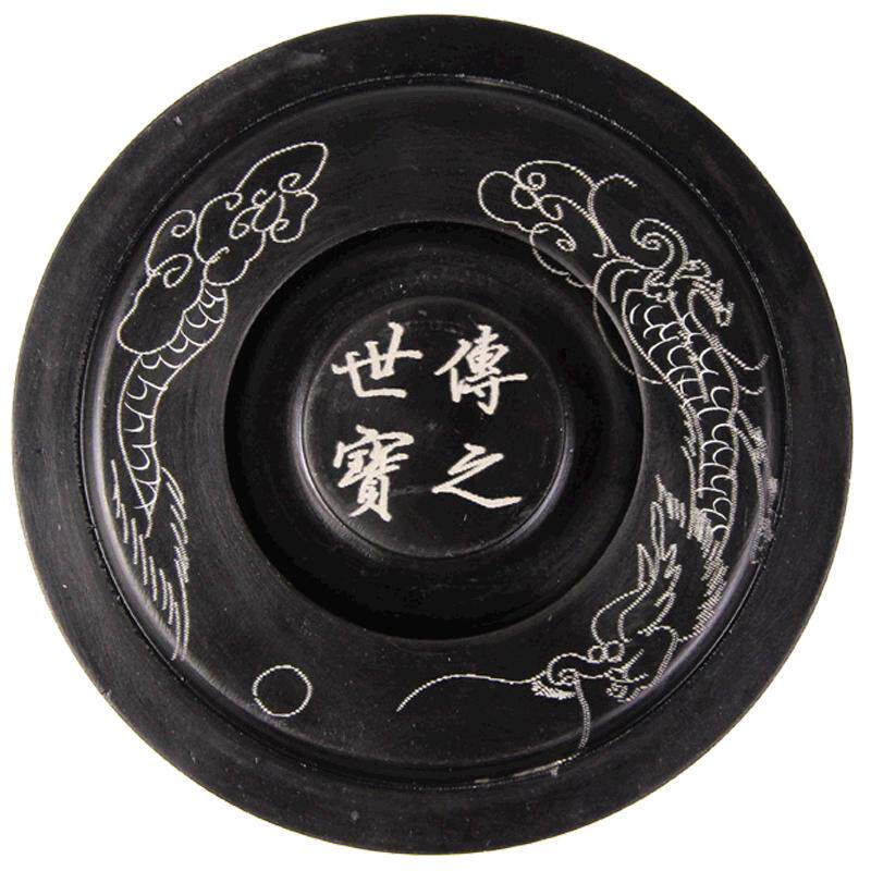 六品堂砚台带盖天然原石安徽文房四宝端砚墨碟墨池砚池墨盘墨盒成人初学者学生毛笔书法用品套装