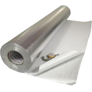 自粘铝箔玻纤布胶带屋房楼顶隔热防晒铝箔纸防火膜反光高温铝箔布