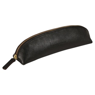 法国Clairefontaine克莱方丹Flying Spirit 章小蕙款羊皮三角笔袋Flying Spirit系深棕真皮黑白化妆收纳包