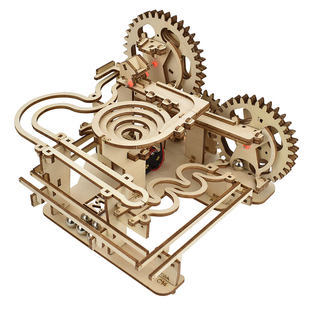 弹珠轨道3d立体拼图玩具木质拼装模型DIY儿童益智玩具男孩好礼物