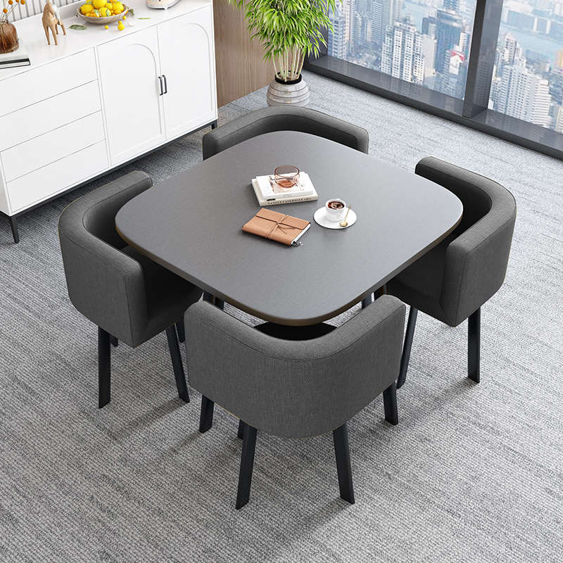 简约洽谈桌椅组合售楼处商店接待小铺圆会客方桌休闲桌小型办公室