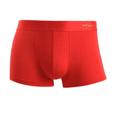 猫人男内裤红色莫代尔抗菌平角裤