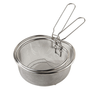 304不锈钢家用油炸网厨房炸篮过滤网分割器捞勺漏勺沥水火锅网筛