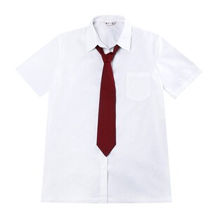 樱花家族jk制服 白色dk男款衬衫短袖 日系学院风班服大码定制夏季